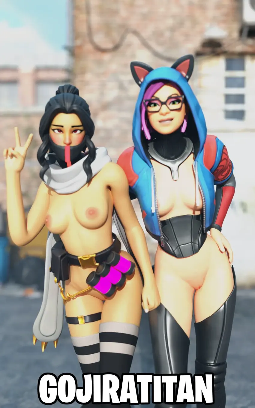 Image blush,female,2girls,multiple_girls,catgirl,anal_sex,fortnite,squirting,yuri,functionally_nude_female,gojiratitan,gojiratitannsfw,vi_(fortnite),tail_penetrating,tail_in_ass,lynx_(fortnite)