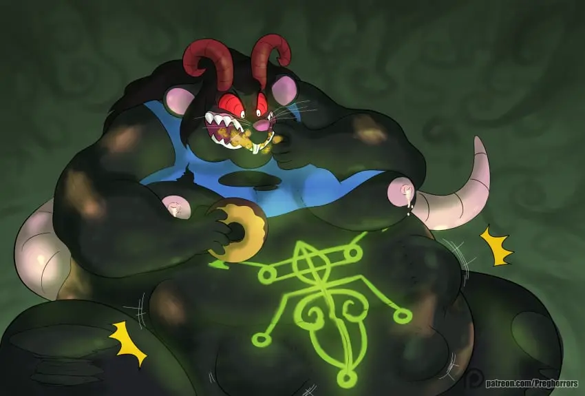 Image hi_res,solo,male,humanoid,male/male,pregnant,anthro,demon,mammal,murid,possession,transformation,obese,murine,rat,rodent,gender_transformation,pregnant_male,takeover,ftm_transformation,jess_(disambiguation),preghorrors,weght_gain,wg