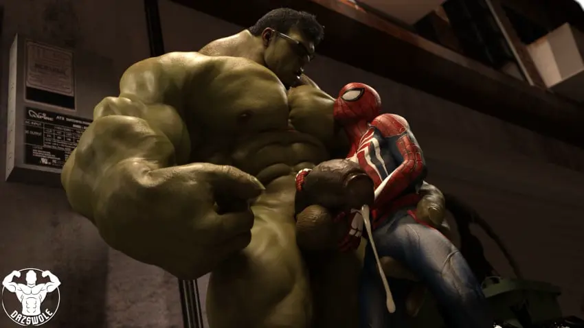 Image clothing,human,nipples,cum,cum_drip,male,nude,penis,2021,big_penis,muscular,muscular_male,2boys,male/male,male_only,yaoi,balls,size_difference,completely_nude,green_skin,gay,3d,bara,bulge,male_nipples,big_balls,completely_nude_male,cum_dripping_from_penis,handjob,tight_clothing,half-erect,green_body,3d_model,marvel,marvel_comics,peter_parker,spider-man,spider-man_(series),hulk_(series),green-skinned_male,hulk,dazswole,genital_fluidsmasturbation