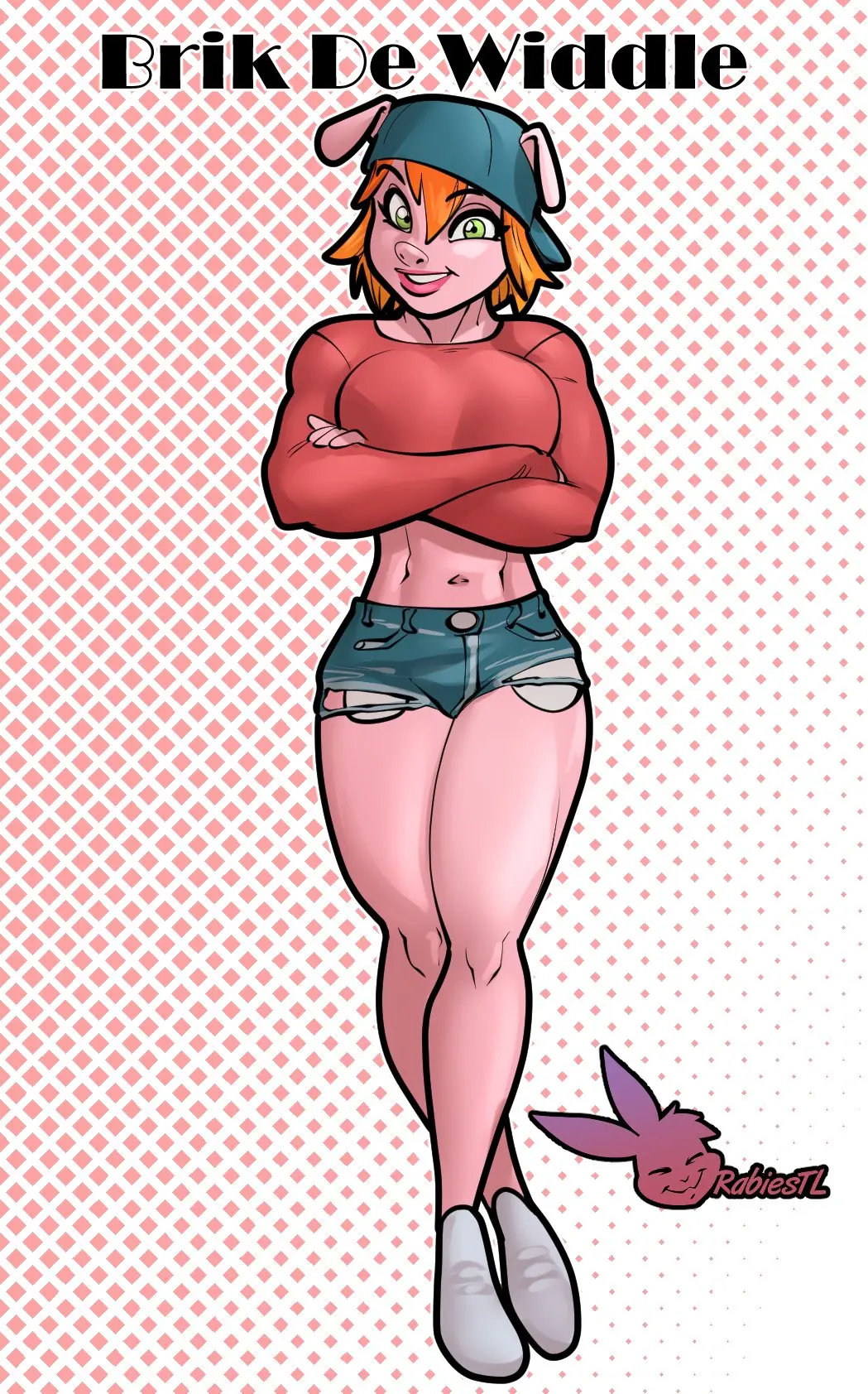 Image 1girls,big_breasts,breasts,clothed,clothing,female,female_only,hi_res,large_breasts,light-skinned_female,light_skin,long_sleeves,looking_at_viewer,solo,short_hair,female_focus,hat,thick_thighs,muscular,artist_name,bare_midriff,bare_thighs,color,midriff,orange_hair,solo_female,anthro,tagme,green_eyes,original_character,fit,fit_female,footwear,shorts,abs,cap,muscular_female,crossed_arms,shoes,crop_top,muscles,bare_legs,muscular_arms,booty_shorts,muscular_legs,muscular_thighs,denim_shorts,jean_shorts,character_name,daisy_dukes,pig,pig_girl,long_sleeve_shirt,rabies-t-lagomorph,brik_de_widdle,pig_ears