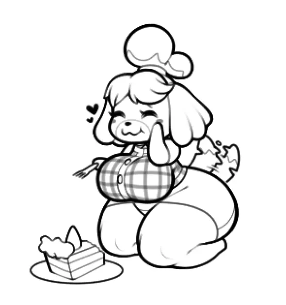 Image 1girls,big_breasts,breasts,female,simple_background,big_ass,big_butt,bottom_heavy,thick_thighs,huge_breasts,anthro,nintendo,hourglass_figure,canid,canine,animal_crossing,isabelle_(animal_crossing),shortstack,big_hips,lowres,canid_humanoid,short_skirt,huge_hips,colorless,cake,blush_stickers,doodle,hips_wider_than_shoulders,wagging_tail,visible_underwear,box_(hajimeyou654)