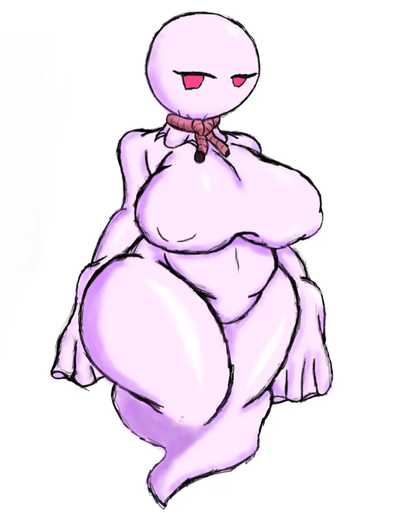 Image big_breasts,breasts,red_eyes,solo,1boy,male,big_ass,thick_thighs,male_only,belly,thick,big_thighs,solo_male,rope,fnf,fnf_mods,friday_night_funkin,friday_night_funkin_mod,visible_nipples,busty_boy,male_with_breasts,areolae_visible_through_clothing,ghost_boy,rope_around_neck,velgyd,oruta_(friday_night_funkin),disguised_male,oruta,self