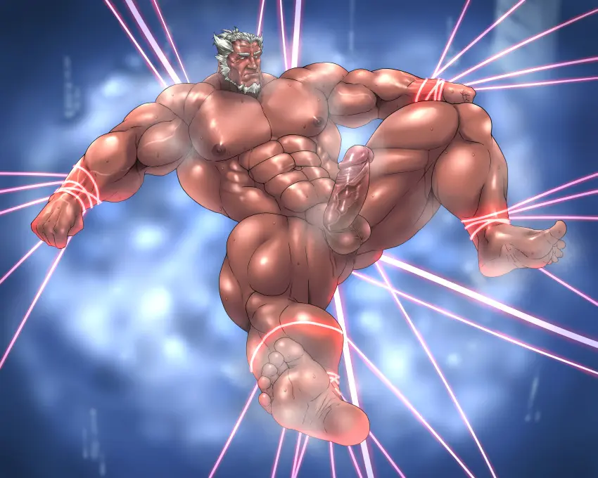 Image solo,male,nude,penis,sweat,erection,muscular,feet,male_only,yaoi,balls,foot_fetish,bara,sweating,solo_male,boner,muscles,musk,monster_hunter,monster_hunter_rise,hitenmaru,fugen_(monster_hunter_rise)