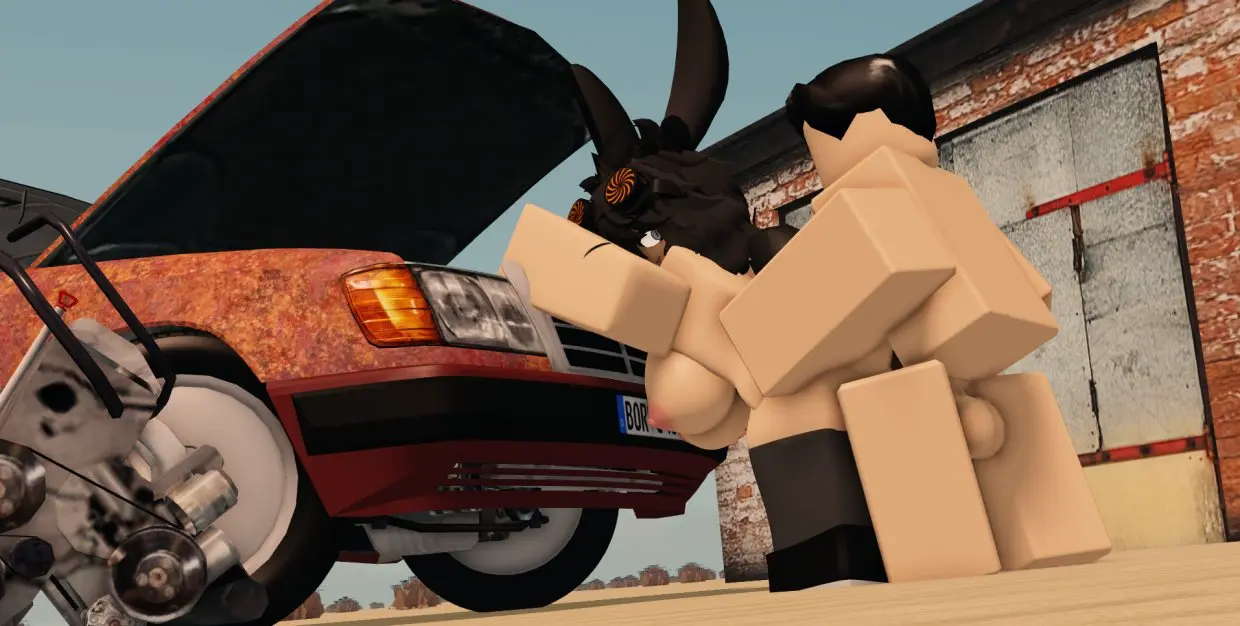 Image 1girls,breasts,female,nipples,1boy,male,nude,penis,thighhighs,areolae,balls,tagme,3d,outside,shoes,roblox,roblox_avatar,robloxian,mostly_nude,car,roblox_game,against_car,dusty_trip,myrealdamage,angelo_(myrealdamage)