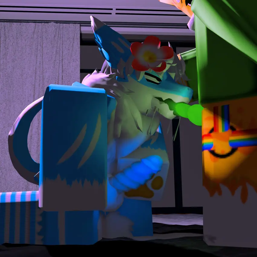 Image cum,cum_drip,cum_in_mouth,male,oral,furry,erection,2boys,male/male,tagme,artist_request,3d,blowjob,yellow_fur,blue_fur,fox,furred_dragon,roblox,robloxian,sloppy_blowjob,glowing_genitalia,source_request,30centsloppy