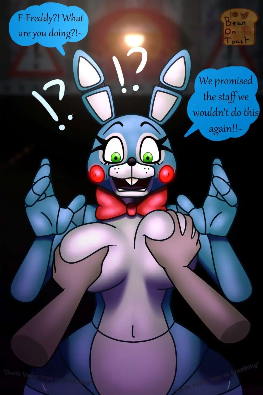 Image breasts,female,straight,rule_63,rabbit_girl,five_nights_at_freddy's,five_nights_at_freddy's_2,breasts_grab,toy_bonnie_(fnaf),beanontoast