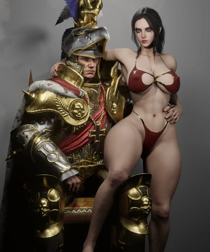 Image 1girls,big_breasts,breasts,female,long_hair,black_hair,straight,bikini,big_ass,thick_thighs,wide_hips,nail_polish,purple_eyes,3d,revealing_clothes,eyeshadow,skimpy,skimpy_clothes,defeated_villainess,goth,goth_girl,magic_user,warhammer_(franchise),witch,black_nail_polish,warhammer_fantasy,wizard,elspeth_von_draken,spellcaster,total_war:_warhammer,revealing,karl_franz,soboro