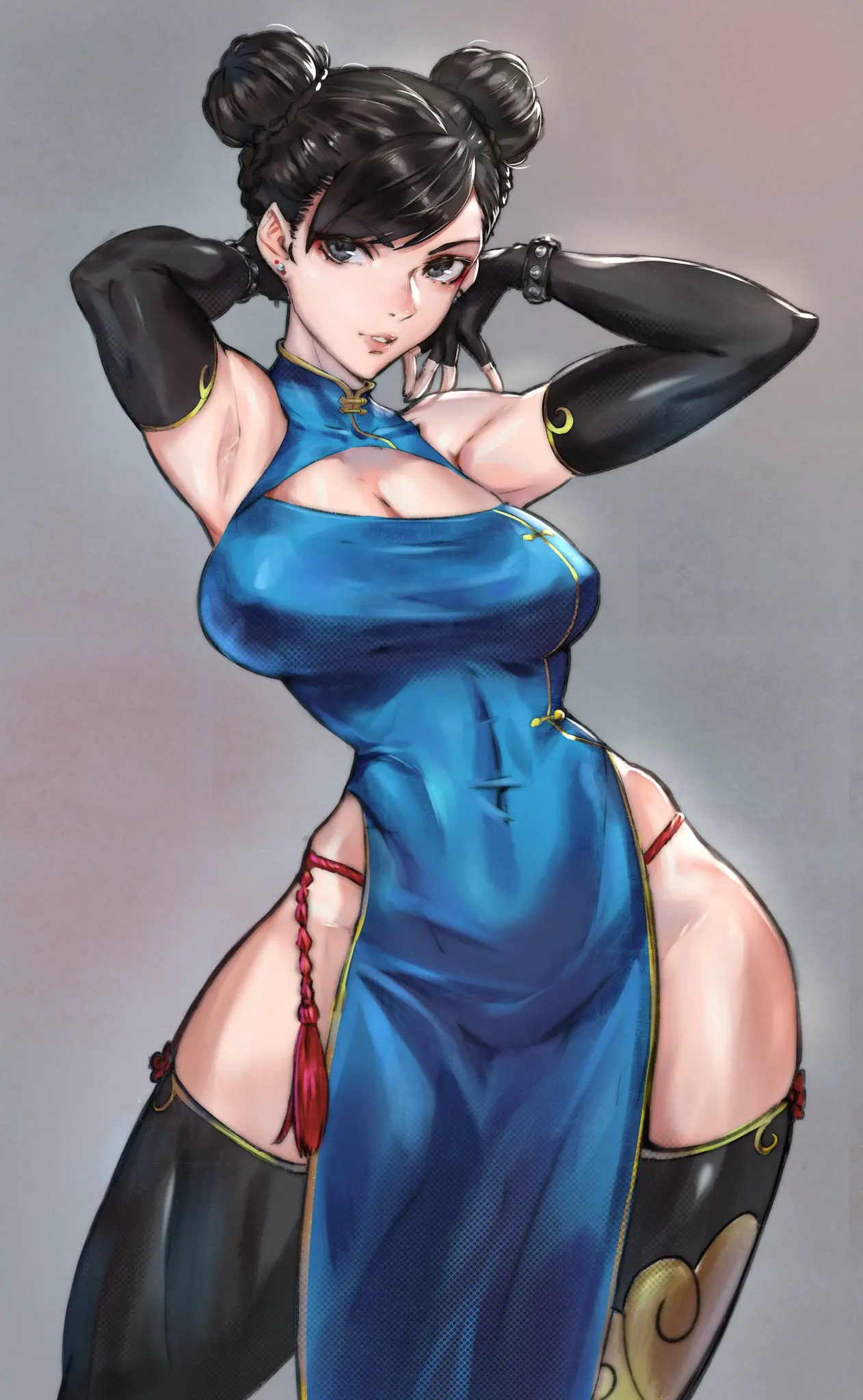 Image 1girls,big_breasts,blush,breasts,brown_eyes,clothed,clothing,female,female_only,hi_res,large_breasts,light-skinned_female,light_skin,looking_at_viewer,solo,gloves,short_hair,female_focus,thick_thighs,bare_shoulders,bare_thighs,color,solo_female,tagme,brown_hair,capcom,chun-li,street_fighter,juaagacgy