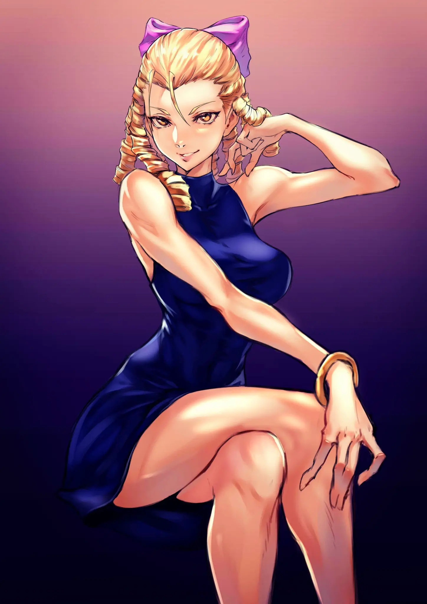 Image 1girls,big_breasts,breasts,clothed,clothing,female,female_only,hi_res,large_breasts,light-skinned_female,light_skin,long_hair,looking_at_viewer,solo,yellow_eyes,female_focus,thick_thighs,bare_shoulders,bare_thighs,color,solo_female,tagme,blonde_hair,dress,capcom,street_fighter,bare_legs,bare_arms,street_fighter_v,juaagacgy,karin_kanzuki