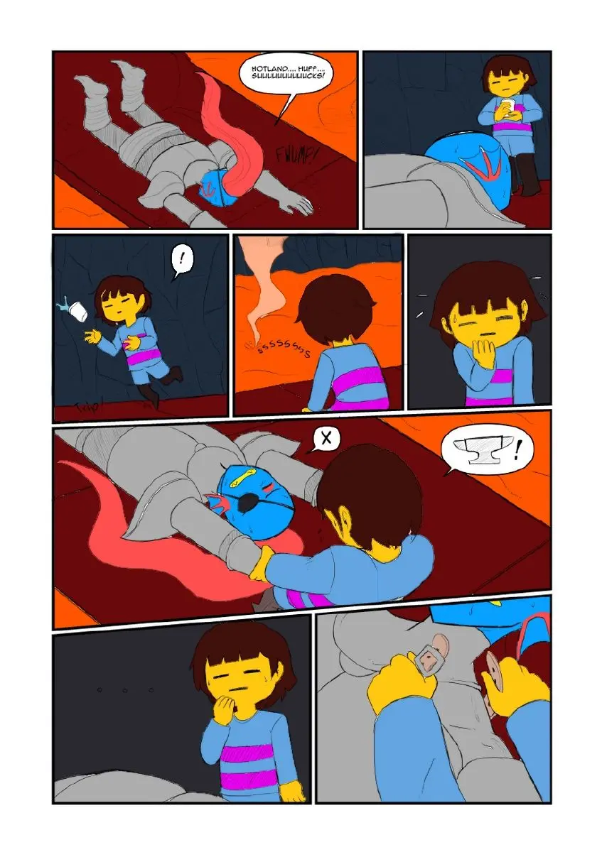 Image colored,tagme,edit,undertale,frisk,undyne,mindwipe