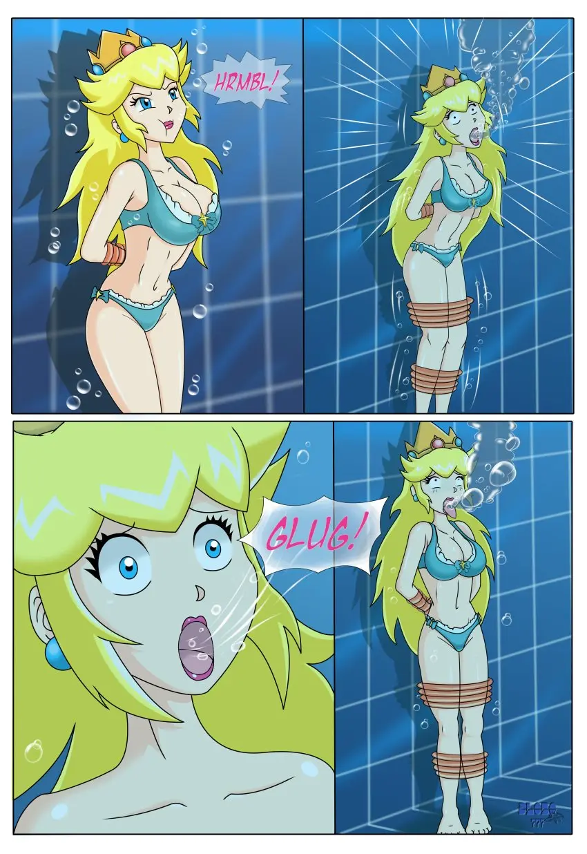 Image big_breasts,breasts,female,swimsuit,mario_(series),lipstick,bondage,princess_peach,underwater,drowning,dlobo777,air_bubbles