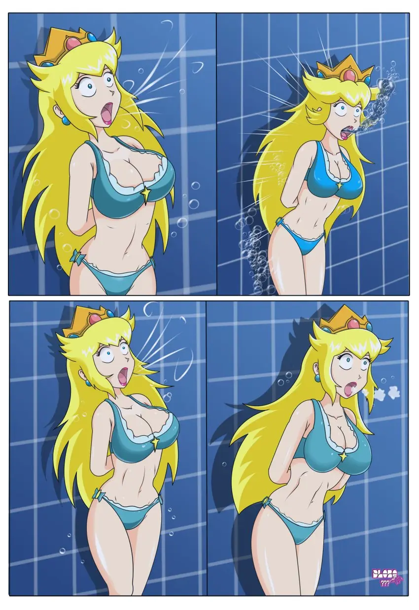 Image big_breasts,breasts,female,swimsuit,mario_(series),lipstick,bondage,princess_peach,underwater,drowning,dlobo777,air_bubbles