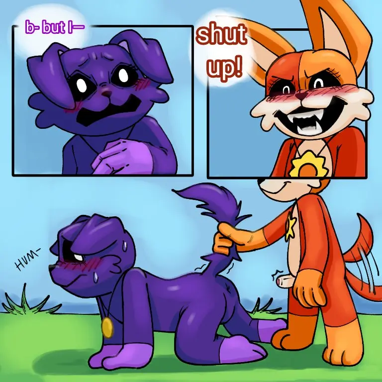 Image male,furry,male/male,male_only,comic_page,furry_only,no_humans,anatomically_correct,white_eyes,critters_(poppy_playtime),poppy_playtime,poppy_playtime_(chapter_3),smiling_critters,palatis,catnip_(pachi_rizuu),dogdaze_(pachi_rizuu),most_likely_mrlittlesheep,mrlittlesheep