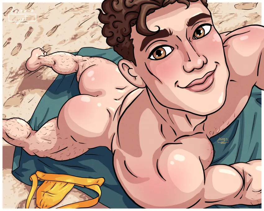 Image brown_eyes,looking_at_viewer,solo,1boy,male,nude,ass,bubble_butt,male_only,solo_focus,nude_male,gay,dark_hair,selfie,nudity,solo_male,teasing,butt,twink,twunk,gay_male,nudist,caucasian_male,jockstrap,jockstrap_only,underwear_aside,hairy_legs,nude_beach,jockstrap_aside,kazz-e_art,jessie_(kazz-e_art)