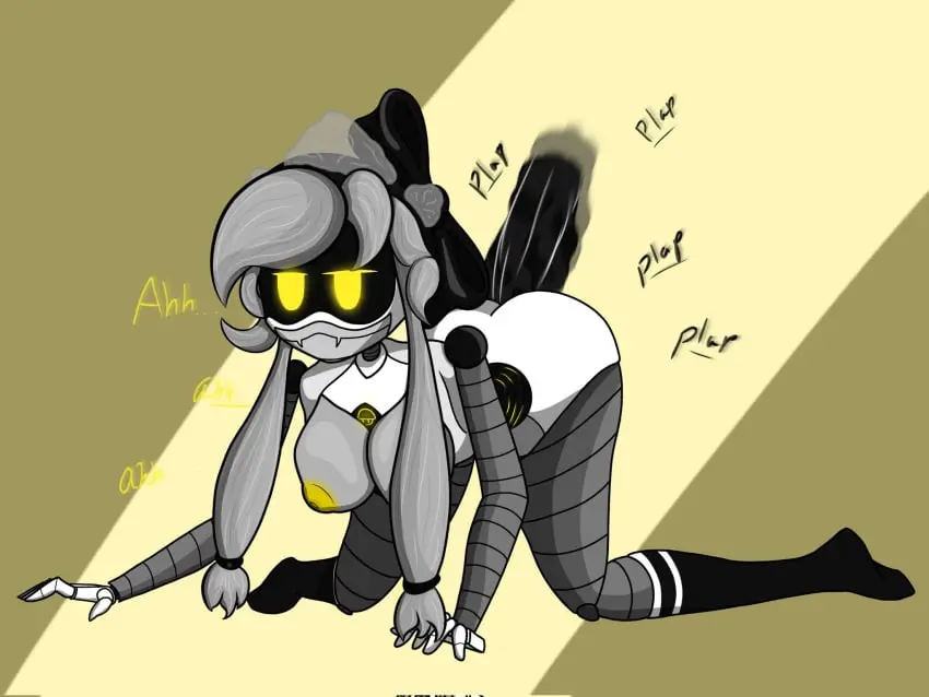 Image 1girls,female,male,humanoid,male/female,2d,tagme,robot,robot_girl,robot_humanoid,murder_drones,screen_face,glitch_productions,cyn_(murder_drones)