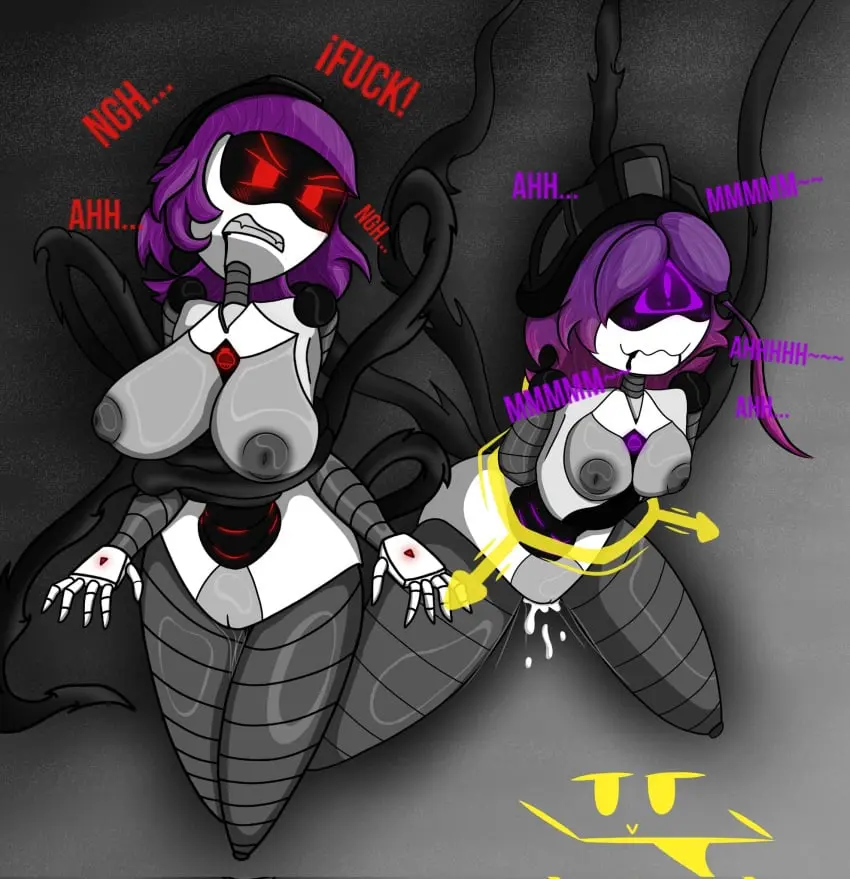 Image female,female_only,humanoid,2d,tagme,robot,robot_girl,robot_humanoid,murder_drones,screen_face,glitch_productions,cyn_(murder_drones),nori_(murder_drones),yeva_(murder_drones)