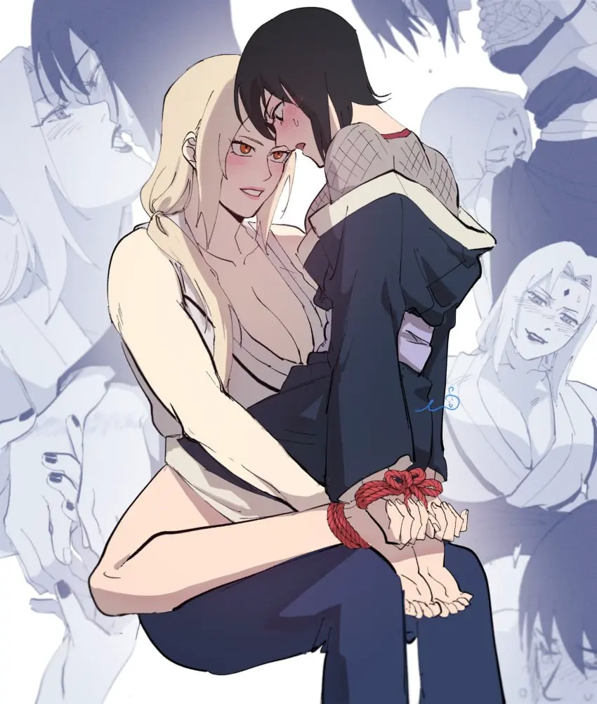 Image big_breasts,blush,breasts,female,2girls,black_hair,licking,multiple_girls,oral,sweat,sex,voluptuous,barefoot,milf,embarrassed,huge_breasts,blonde_hair,medium_breasts,sitting,nail_polish,mature_female,oral_sex,yuri,makeup,dominant,lipstick,cunnilingus,submissive,submissive_female,bondage,holding_hands,mature,naruto,naruto_(classic),naruto_(series),naruto_shippuden,tied_hands,tied_up,sitting_on_person,tsunade,female/female,kissing,breast_size_difference,lesbian_sex,dominant_female,femsub,kimono,femdom,moaning,sitting_on_lap,clothed_sex,bound,age_difference,arms_behind_back,close-up,tied_legs,implied_oral,licking_pussy,teacher_and_student,zoom_layer,implied_cunnilingus,may_c_(lovemeiko),shizune
