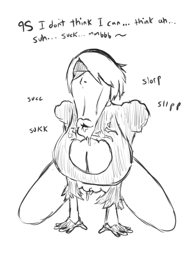 Image breasts,female,female_only,large_breasts,open_mouth,gloves,pussy,cleavage,drool,text,what,pussy_juice,artist_request,monochrome,dialogue,bottomless,sketch,femsub,transformation,blindfold,:>=,greyscale,nier:_automata,yorha_2b,corruption,implied_transformation,nier,nightmare_fuel,huge_lips,large_lips,fellatian,long_face