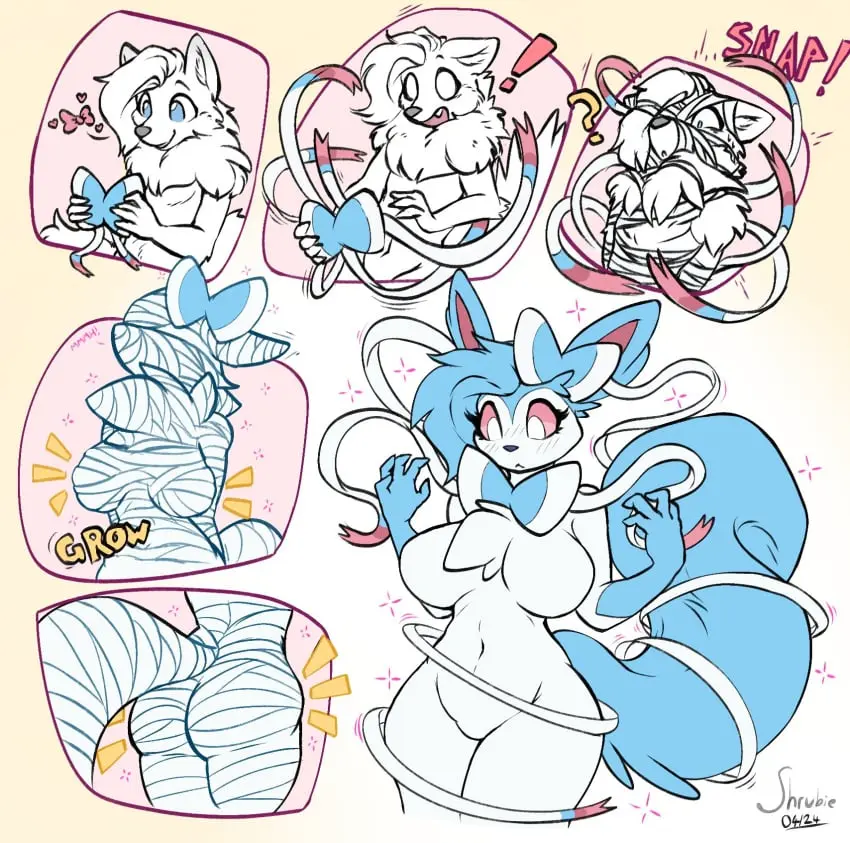 Image big_breasts,breasts,female,pokemon,pokemon_(species),furry,big_ass,bubble_butt,huge_ass,thick_thighs,wide_hips,sylveon,pokémon_(species),transformation,gender_transformation,mtf_transformation,shrubie_fox
