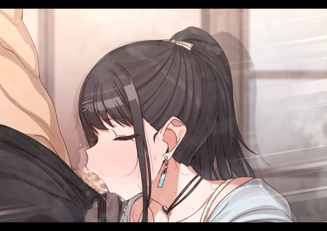 Image 1girls,blush,female,hair_ornament,light-skinned_female,light_skin,long_hair,open_mouth,1boy,black_hair,male,oral,penis,straight,sweat,earrings,fellatio,ponytail,collarbone,jewelry,solo_focus,light-skinned_male,hairclip,hair_ribbon,censored,necklace,closed_eyes,mosaic_censoring,ribbon,idolmaster,swept_bangs,x_hair_ornament,idolmaster_shiny_colors,erere,kazano_hiori