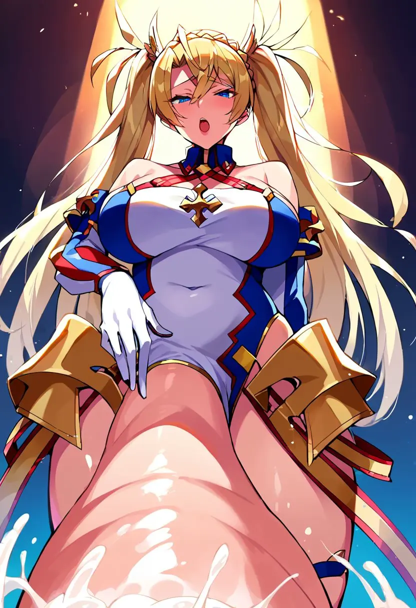 Image big_breasts,breasts,cum_in_mouth,futanari,intersex,ai_generated,blowjob,taker_pov,fate_(series),bradamante_(fate)