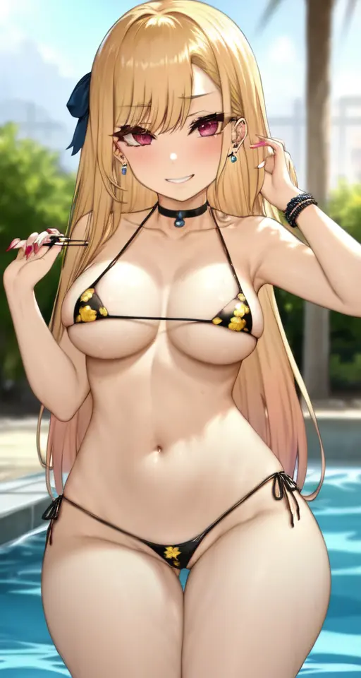 Image 1girls,female,female_only,human,solo,bikini,ai_generated,stable_diffusion,kitagawa_marin,sono_bisque_doll_wa_koi_wo_suru,akimbo223