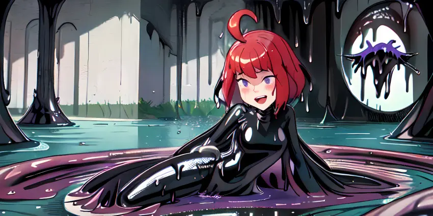 Image ai_generated,slime,transformation,corruption,encasement