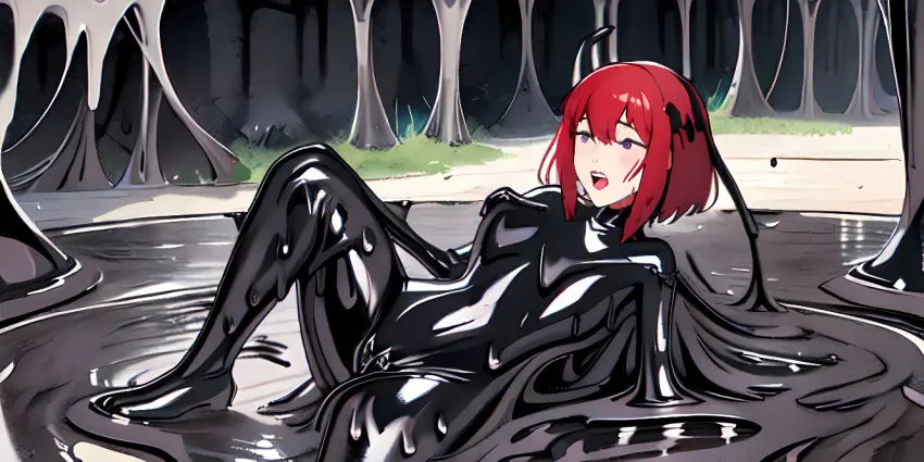 Image ai_generated,slime,transformation,corruption,encasement