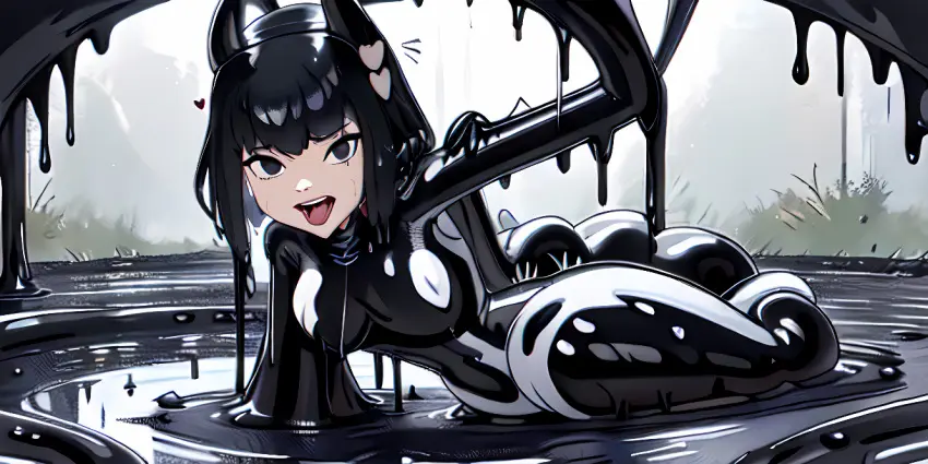 Image ai_generated,slime,transformation,corruption,encasement