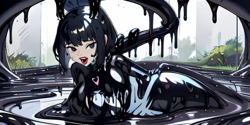 Image ai_generated,slime,transformation,corruption,encasement