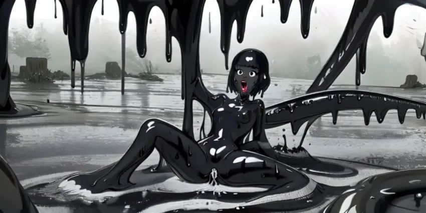 Image ai_generated,slime,transformation,corruption,encasement