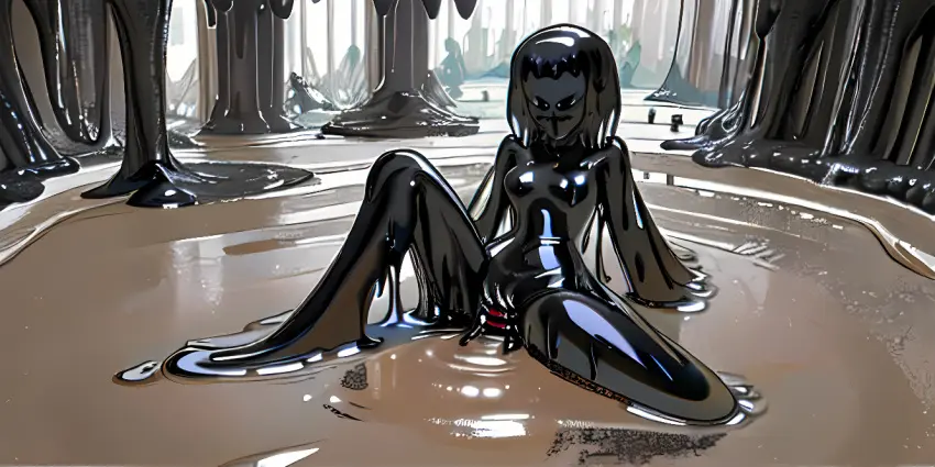 Image ai_generated,slime,transformation,corruption,encasement