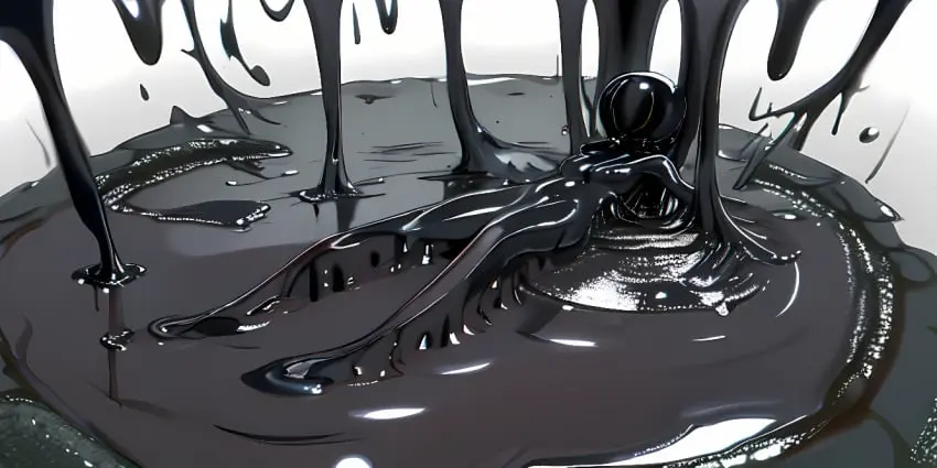 Image ai_generated,slime,transformation,corruption,encasement