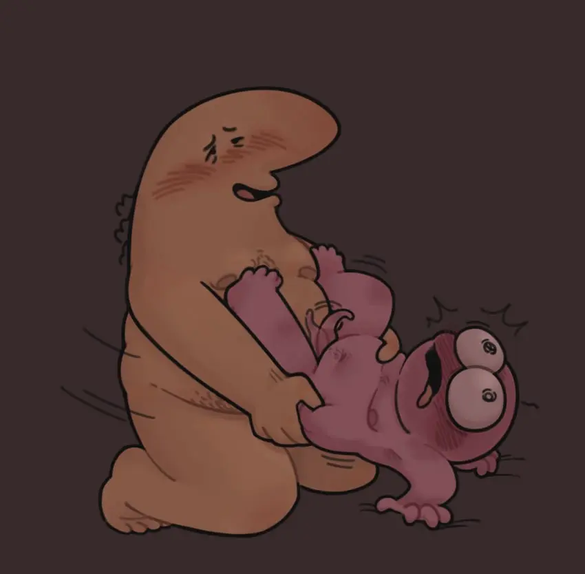 Image blush,male,2boys,anal,anal_sex,yaoi,shocked,gay,thrusting,bara,toony,pink_skin,yellow_skin,shocked_expression,blushing_profusely,thrusting_into_ass,pim_(smiling_friends),smiling_friends,charlie_(smiling_friends),mintyconolies