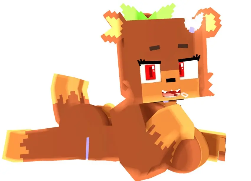 Image 1girls,breasts,female,female_only,solo,furry,humanoid,minecraft,laying_down,bear,plushie,transparent_background,living_plushie,teddy_bear,bia_prowell_(slipperyt)