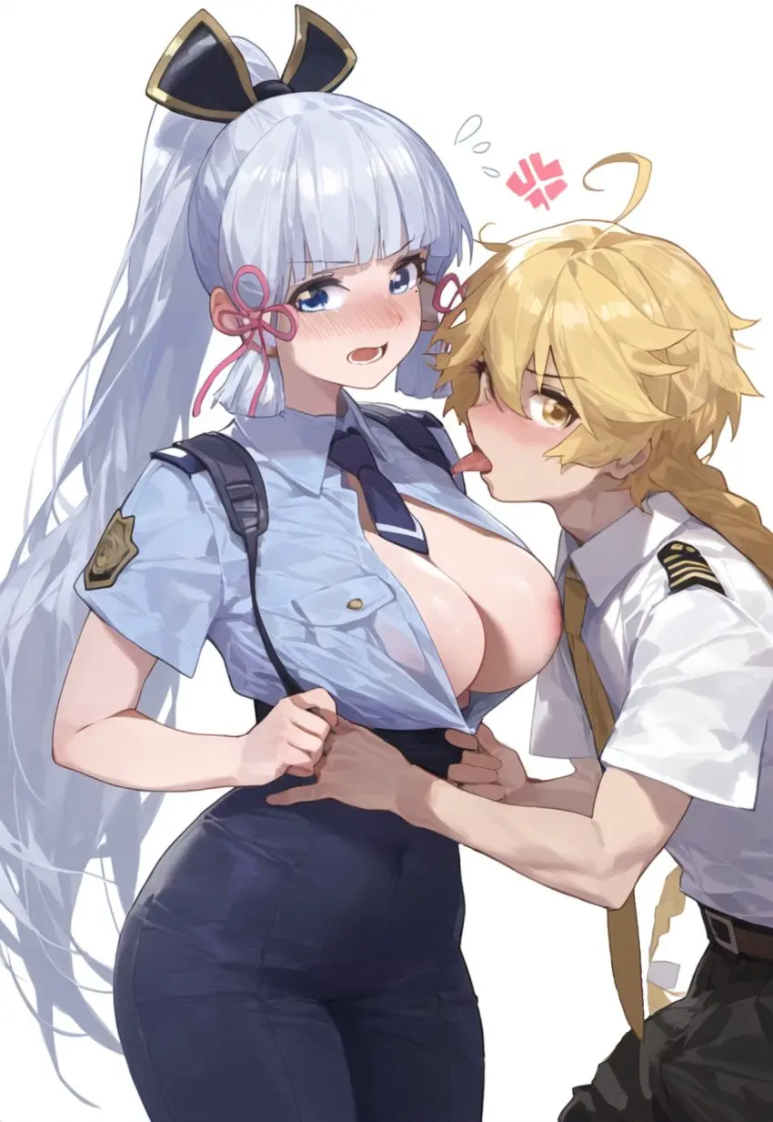 Image 1girls,big_breasts,breasts,female,long_hair,1boy,male,straight,ai_generated,genshin_impact,aether_(genshin_impact),alternate_costume,mihoyo,horny_female,imminent_sex,kamisato_ayaka,unknown_artist