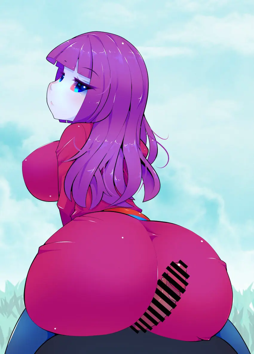 Image 1girls,blush,breasts,female,large_breasts,long_hair,looking_at_viewer,1boy,blue_eyes,male,penis,sweat,thighhighs,ass,buttjob,huge_ass,looking_back,sky,from_behind,monster_girl,dress,character_request,censored,purple_hair,pov,outdoors,male_pov,belt,eye_contact,outside,large_ass,colored_skin,pink_sclera,blue_legwear,blue_skin,grass,clouds,unamused,assjob,colored_sclera,buttjob_over_clothes,fullmoon_gtrn