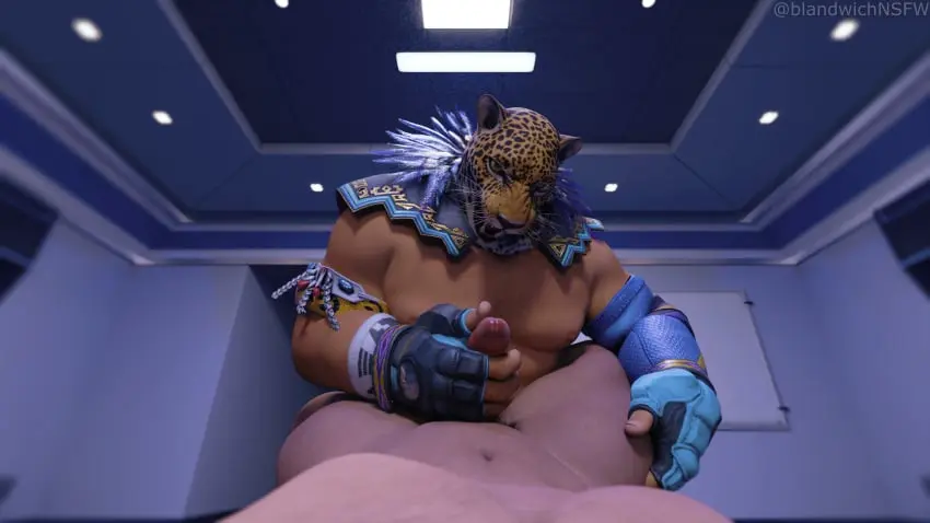 Image light_skin,male,nude,penis,erection,muscular,muscular_male,2boys,male/male,male_only,tan_skin,yaoi,light-skinned_male,gay,gay_sex,3d,pov,pov_eye_contact,bara,male_pov,3d_(artwork),3d_model,male_focus,boner,bandai_namco,gay_anal,gay_male,locker_room,holding_penis,pov_male,fan,tekken,tekken_8,muscular_chest,tan-skinned_male,wrestler,masked_male,masked,king_(tekken),2humans,jaguar_mask,blandwich,fanmeet,locker_room_sex,fan_pov