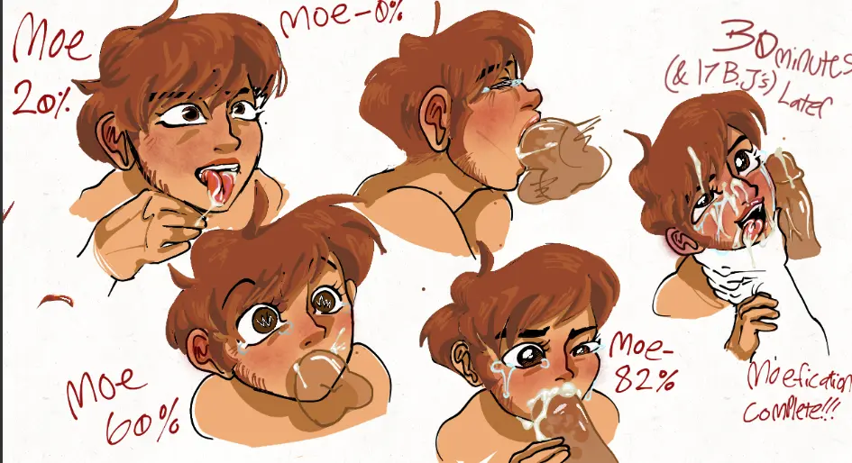 Image blush,cum_on_face,male,penis,big_penis,fellatio,male_only,ahe_gao,heavy_blush,gay,blowjob,big_eyes,cumshot,big_ears,brown_skin,dungeon_meshi,mind_break,tears_of_pleasure,anonymous_character,blank_background,delicious_in_dungeon,unknown_character,chilchuck_tims,cartoonization,dacryphilia,enthusiastic_consent,moefication,shustyrackle