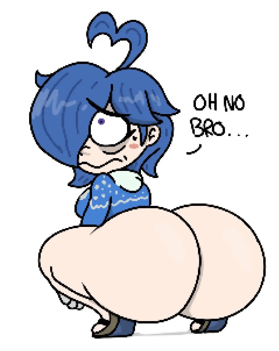 Image breasts,female,female_only,huge_ass,bottomless,ass_focus,teasing,topwear,backboob,casual,casual_nudity,theslashfive,smg4,tari_(smg4)