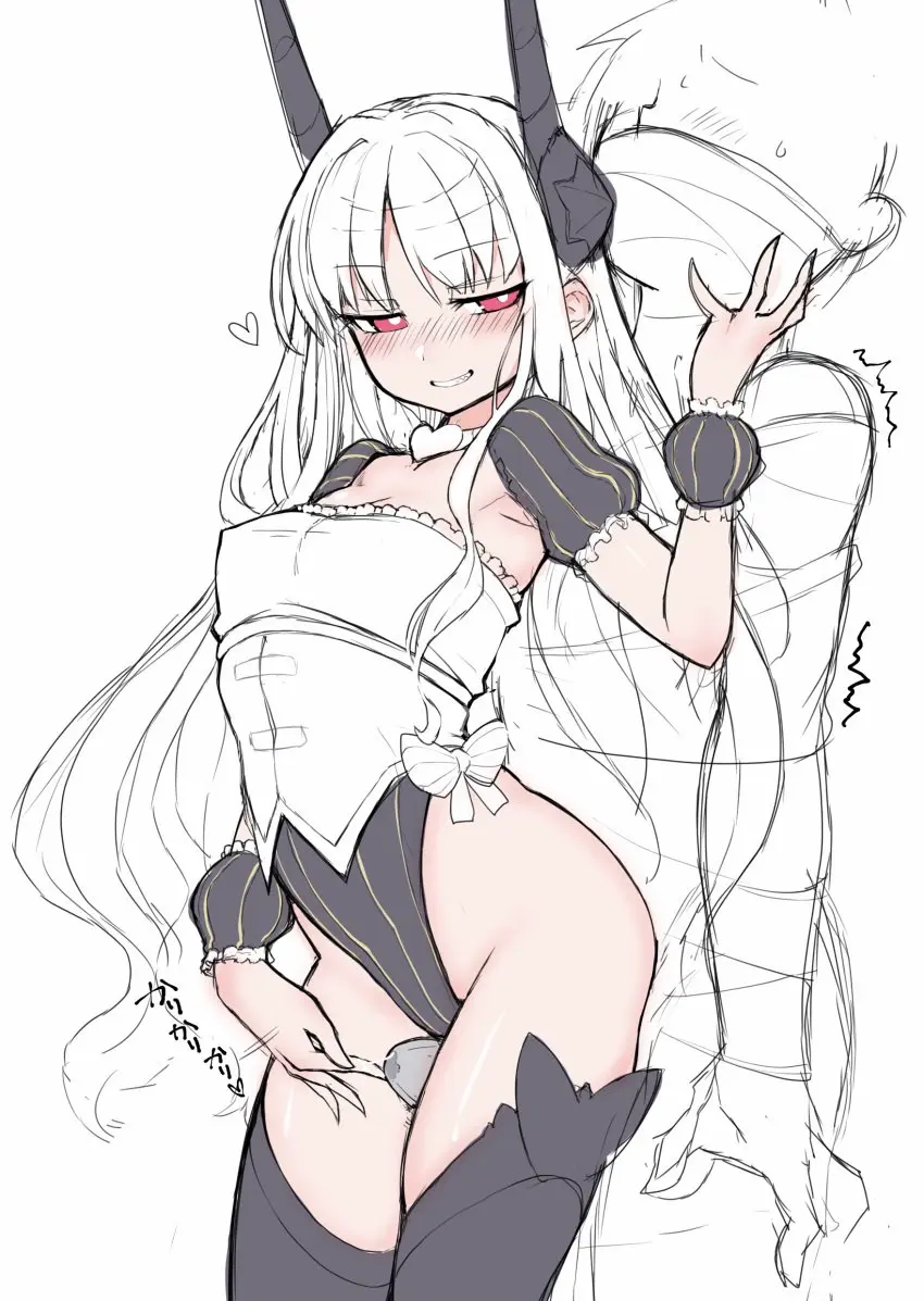 Image blush,bow,breasts,female,highres,long_hair,smile,1boy,absurdres,male,penis,straight,thighhighs,thighs,horns,grin,wavy_hair,medium_breasts,pink_eyes,restrained,precum,short_sleeves,leotard,assertive_female,highleg,highleg_leotard,corset,thigh_sex,fate_(series),puffy_sleeves,spot_color,black_thighhighs,grinding,wrist_cuffs,fate/grand_order,frills,puffy_short_sleeves,senbei_(avocadochaya),caren_hortensia,caren_hortensia_(amor_caren),caren_hortensia_(amor_caren)_(third_ascension)