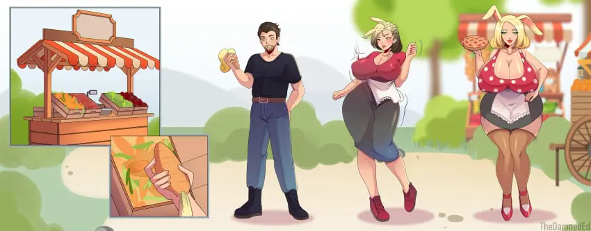Image 1girls,big_breasts,breasts,female,long_hair,1boy,blue_eyes,male,big_ass,color,text,blonde_hair,bunny_ears,bunny_girl,bimbo,high_heels,platform_heels,english_text,bunnysuit,fishnets,text_bubble,transformation,carrot,rule_63,gender_transformation,mtf_transformation,brainwashing,mind_control,genderswap_(mtf),genderswap,big_lips,identity_death,bimbofication,brain_drain,iq_loss,male_to_female,thedamneded