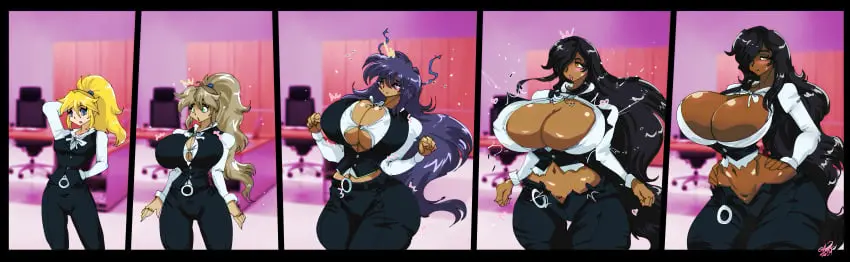 Image 1girls,breasts,female,nipples,huge_ass,thick_thighs,wide_hips,huge_breasts,cleavage_overflow,absurd_res,dark-skinned_female,bimbo,high_heels,transformation,ass_expansion,breast_expansion,hair_growth,bimbo_body,thigh_expansion,ebonization,lip_expansion,race_swap,bimbofication,bimbofied,button_pop,oad-art