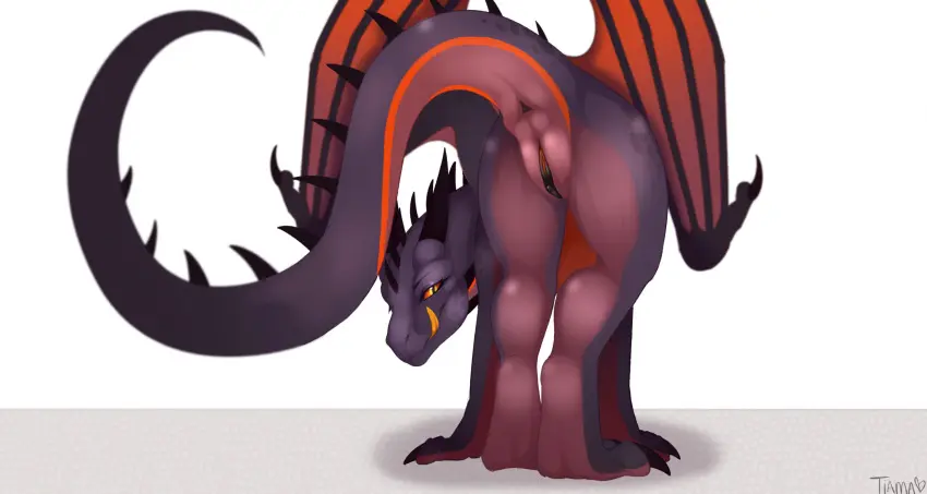 Image female,hi_res,solo,pussy,anus,mythology,presenting,genitals,claws,black_body,scales,scalie,mythological_creature,dragon,mythological_scalie,feral,presenting_pussy,presenting_anus,black_scales,brown_claws,tiama,character_(dark_dragon2694)
