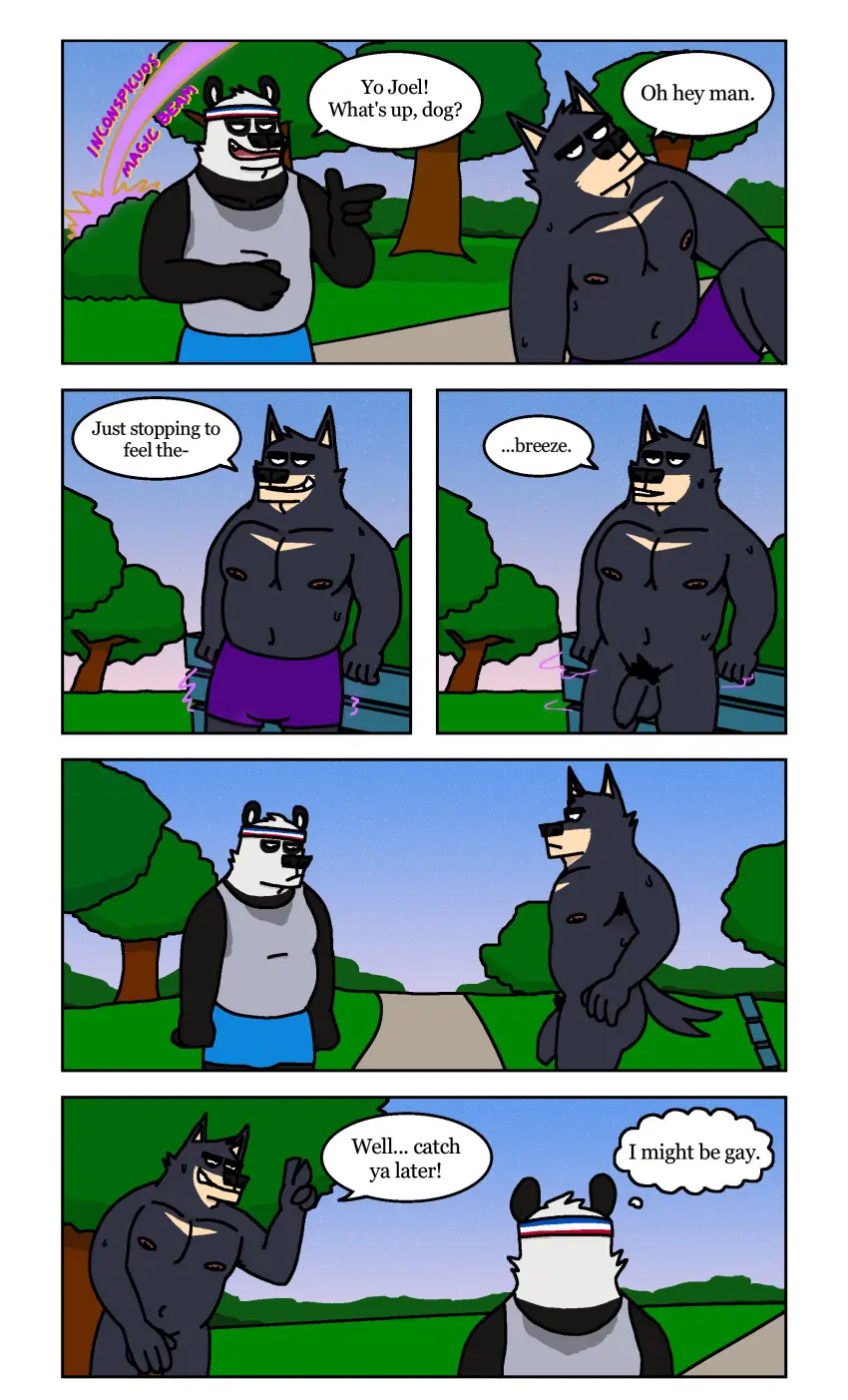 Image hi_res,nipples,solo,male,navel,nude,penis,tail,humanoid_penis,muscular,muscular_male,balls,anthro,text,absurd_res,comic,fur,genitals,muscular_anthro,foreskin,uncircumcised,english_text,outside,humanoid_genitalia,humanoid_hands,casual_nudity,masculine_male,outdoor_nudity,eddicus