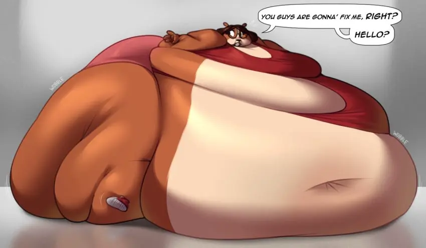 Image big_breasts,breasts,female,big_ass,bubble_butt,huge_ass,thick_thighs,wide_hips,tagme,original,original_character,2024,overweight,fat_fetish,ussbbw,fatfur,blob,chipchell,lace_(chipchell)