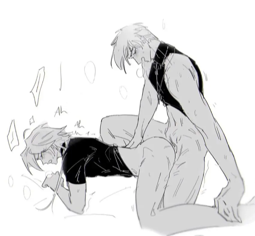 Image male,penis,anal,anal_sex,male/male,male_only,yaoi,gay,penetration,partially_clothed,male_focus,penis_in_ass,league_of_legends,twink,heartsteel_series,ezreal,aphelios,heartsteel_aphelios,heartsteel_ezreal