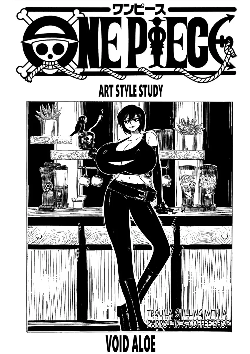 Image 1girls,breasts,female,cleavage,eyelashes,huge_breasts,belt,goth,goth_girl,artstyle_imitation,parrot,tequila_(void_aloe),void_aloe
