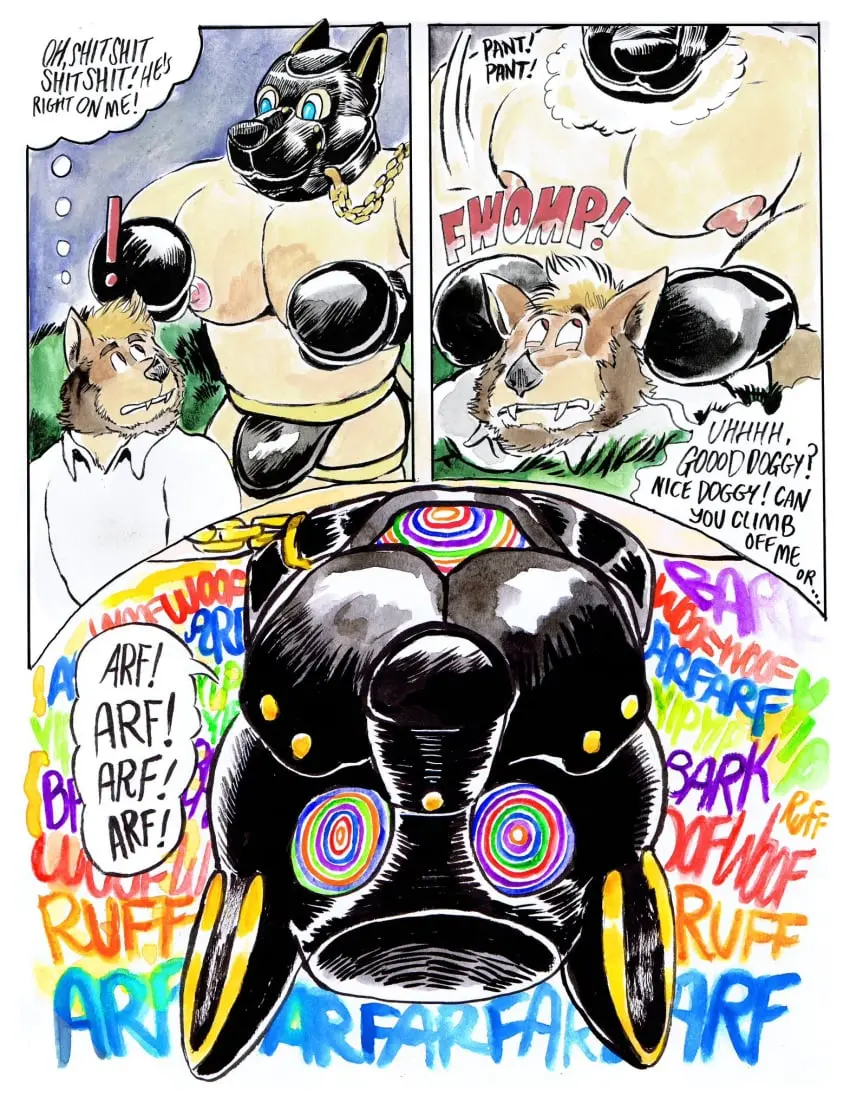 Image clothing,hi_res,nipples,shirt,male,underwear,duo,muscular,muscular_male,male/male,teeth,anthro,text,comic,public,collar,mammal,dialogue,pecs,dress_shirt,fangs,dominant,dominant_male,submissive_male,english_text,submissive,bondage,2024,leash,speech_bubble,plant,topwear,handwear,felid,bondage_gear,hypnosis,hypnotic_eyes,beard,thought_bubble,lion,mostly_nude,mask,pantherine,anthro_on_anthro,facial_hair,grass,petplay,mind_control,bat,puppyplay,animal_mask,ringed_eyes,jockstrap,roleplay,exclamation_point,bondage_gloves,pup_mask,barking,billy_fore,woof_(sound_effect)
