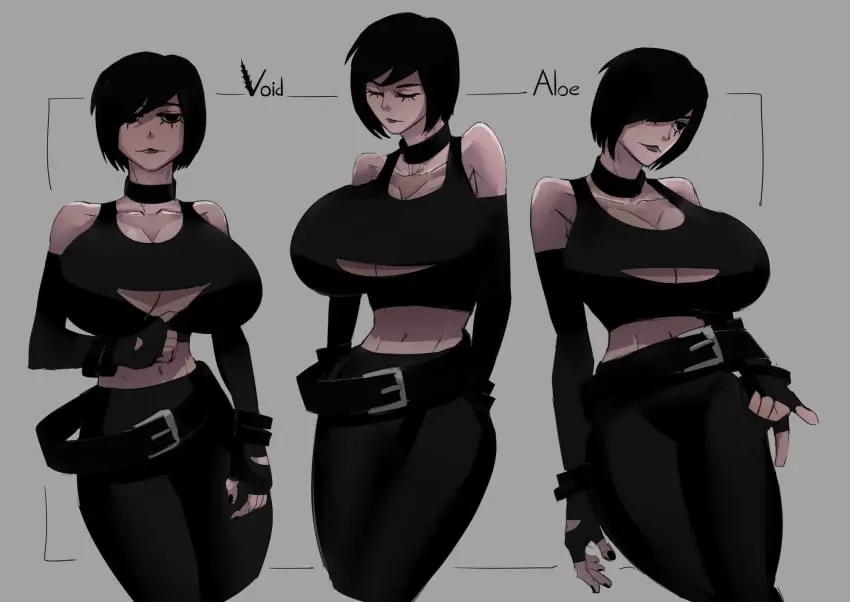 Image 1girls,breasts,female,large_breasts,eyelashes,tank_top,goth,goth_girl,tequila_(void_aloe),void_aloe